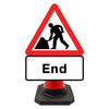 Hangman Triangle Sign Plate - Man at Work & End Supp - 750mm