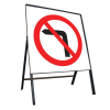 Jazz Square Sign Complete Riveted - No Left Turn - 750mm