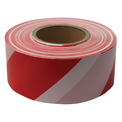 Zebra Tape Red and White - 70mm x 500 Metres