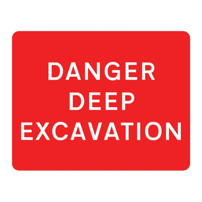 Jazz Sign Plate - Danger Deep Excavation - 1050 x 750 x 2mm