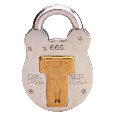 Squire 660KA Old English Steel Padlock - 64mm