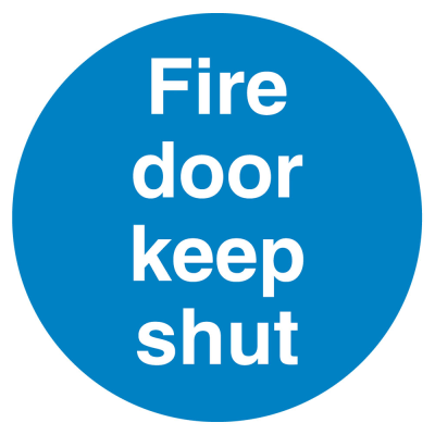 Fire Door Keep Shut Sign - 100 x 100 x 1mm