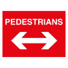 Jazz Sign Plate 300mm Centres - Pedestrians Arrow Reversible - 600 x 450mm