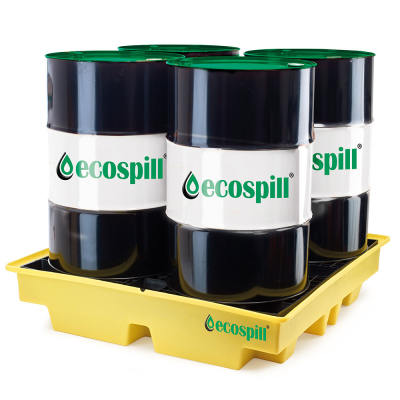 Spill Pallet 4 Drum c/w Grate (P3201312) Fork Loops