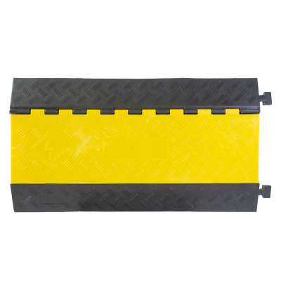 Cable and Hose Protection Ramp Black / Yellow - 5 Channel - 900 x 500 x 55mm