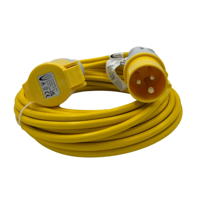 (10826) Extension 4mm Cable 32amp Plug 110v Lead x 14metres