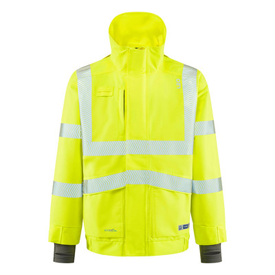 Leo Dartmoor 15K Waterproof Breathable Hi-Vis Yellow Bomber Jacket