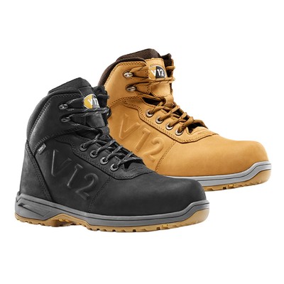 V12 Lynx IGS V2140 Hiker Safety Boots - Black / Size 8