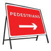 Jazz Sign Complete Riveted - Pedestrians Arrow Right - 600 x 450mm