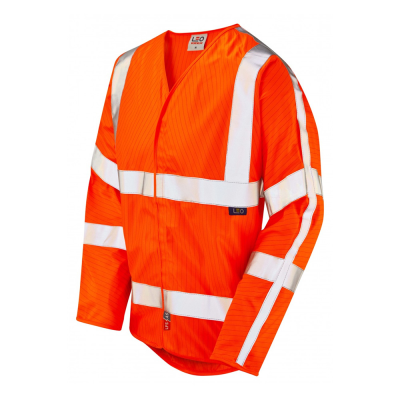 Leo Meshaw Rail FR AS Hi-Vis Orange Long Sleeved Waistcoat - S