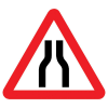 Jazz Triangle Sign Plate - Road Narrows Both Ways - 600 x 2mm