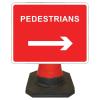 Hangman Sign Plate - Pedestrian Arrow Right - 600 x 450mm