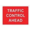 Bilingual Jazz Sign Plate 300mm Centres - Traffic Control Ahead - 1050 x 750mm