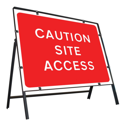 Jazz Sign Complete Clipped - Caution Site Access - 1050 x 750mm
