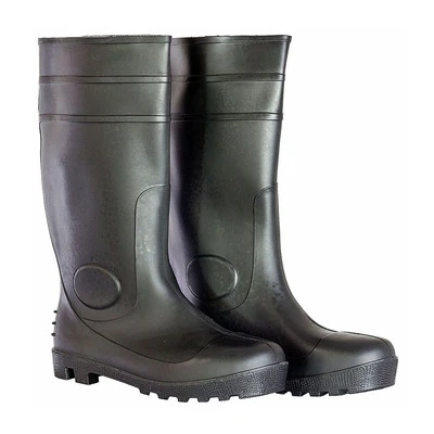 Rubber Steel Toe Cap Black Safety Wellingtons