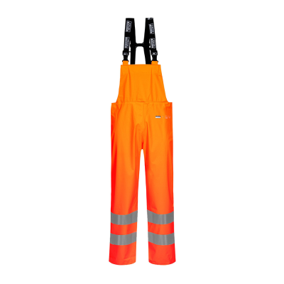 Lyngsoe FR-LR59 FR AS Waterproof Hi-Vis Bib Trousers - Orange / 2XL