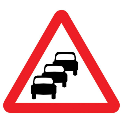 Jazz Triangle Sign Plate - Queuing Traffic - 750 x 2mm