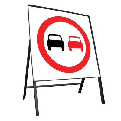 Jazz Square Sign Complete Riveted - No Overtaking - 750mm