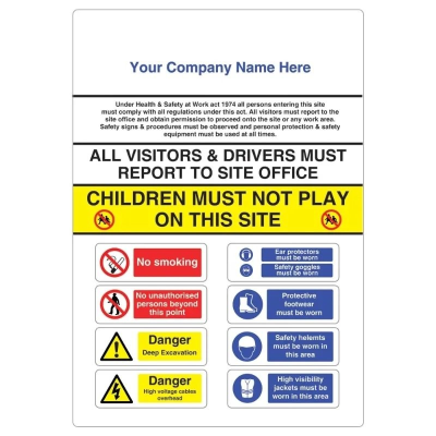 Site Entrance Sign - 900 x 1220mm