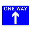 Jazz Sign Plate 300mm Centres - One Way Arrow North - 600 x 450mm