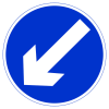 Jazz Circle Sign Plate 300mm Centres - Blue Arrow Reversible - 900mm
