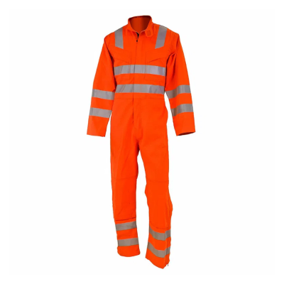 Jafco FlameAwear Rail FR AS Arc 4kA Hi-Vis Orange Coverall - Regular Leg / S - 38"