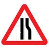 Jazz Triangle Sign Plate 300mm Centres - Road Narrows Reversible - 750mm
