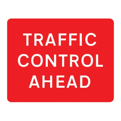Jazz Sign Plate - Traffic Control Ahead - 1050 x 750 x 2mm