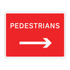 Jazz Sign Plate 300mm Centres - Pedestrians Arrow Right - 600 x 450mm
