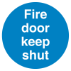 Fire Door Keep Shut Sign - 100 x 100 x 1mm