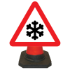 Hangman Triangle Sign Plate - Ice / Snow Symbol - 750mm