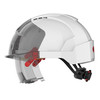 JSP EVO VISTAlens Vented Safety Helmet with Integrated Eyewear - White Helmet / Smoke Lens