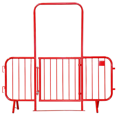 Metal Entrance Barrier With Gate - Red - 2.3 Metres