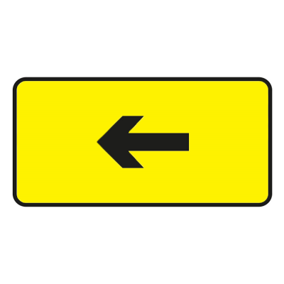 Jazz Supplement Plate 300mm Centres - Arrow Black on Yellow - 860 x 360mm