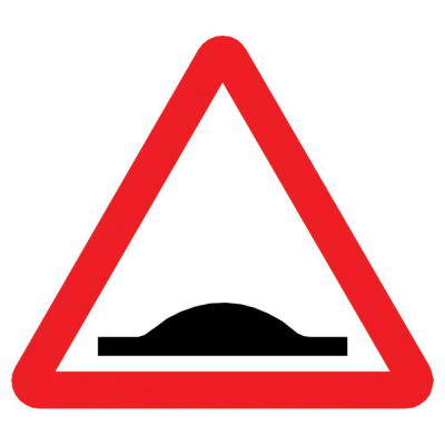 Jazz Triangle Sign Plate - Uneven Road - 900 x 2mm