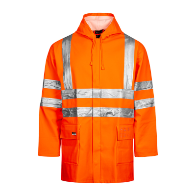 Lyngsoe ARC-LR4055 FR AS Waterproof Arc 4kA Hi-Vis Orange Jacket - S