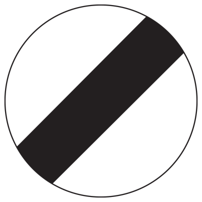 Jazz Circle Sign Plate 300mm Centres - National Speed Limit - 750mm