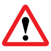 Jazz Triangle Sign Plate 300mm Centres - Exclamation Mark - 750mm