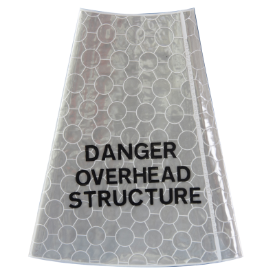 Danger Overhead Structure White Cone Sleeve - 1 Metre
