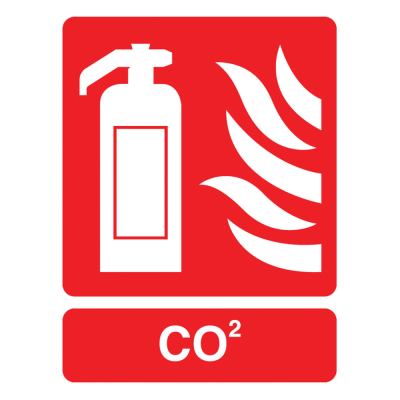 Fire Extinguisher CO2 Sign - 95 x 220mm