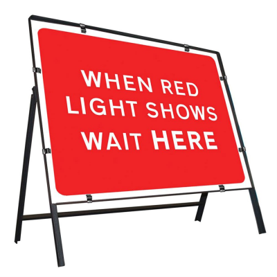 Jazz Sign Complete Clipped - When Red Light Shows Wait Here - 1050 x 750mm