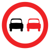 Jazz Circle Sign Plate 300mm Centres - No Overtaking - 900mm
