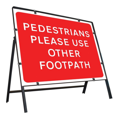 Jazz Sign Complete Clipped - Pedestrians Please Use Other Footpath - 600 x 450mm
