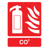 Fire Extinguisher CO2 Sign - 95 x 220mm