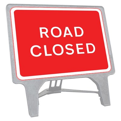 Q-Sign Face Only - Road Closed - 1050 x 750mm