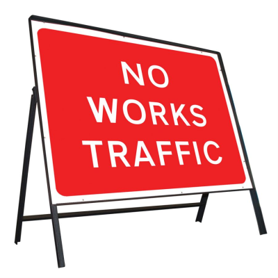 Jazz Sign Complete Riveted - No Works Traffic - 1050 x 750mm