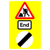 Jazz Sign Plate 300mm Centres - Men at Work / End / Dreg - 800 x 1200mm