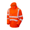 Leo Dartmoor 15K Waterproof Breathable Rail Hi-Vis Orange Bomber Jacket - L