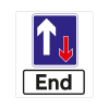 Jazz Sign Plate 300mm Centres - Priority Over Oncoming Vehicles & Ends - 800 x 900mm