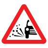 Jazz Triangle Sign Plate 300mm Centres - Loose Chippings - 750mm